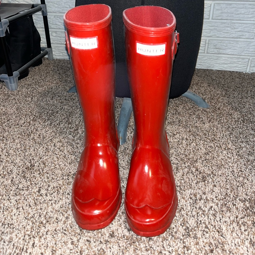 Tall Red Hunter Rain Boots